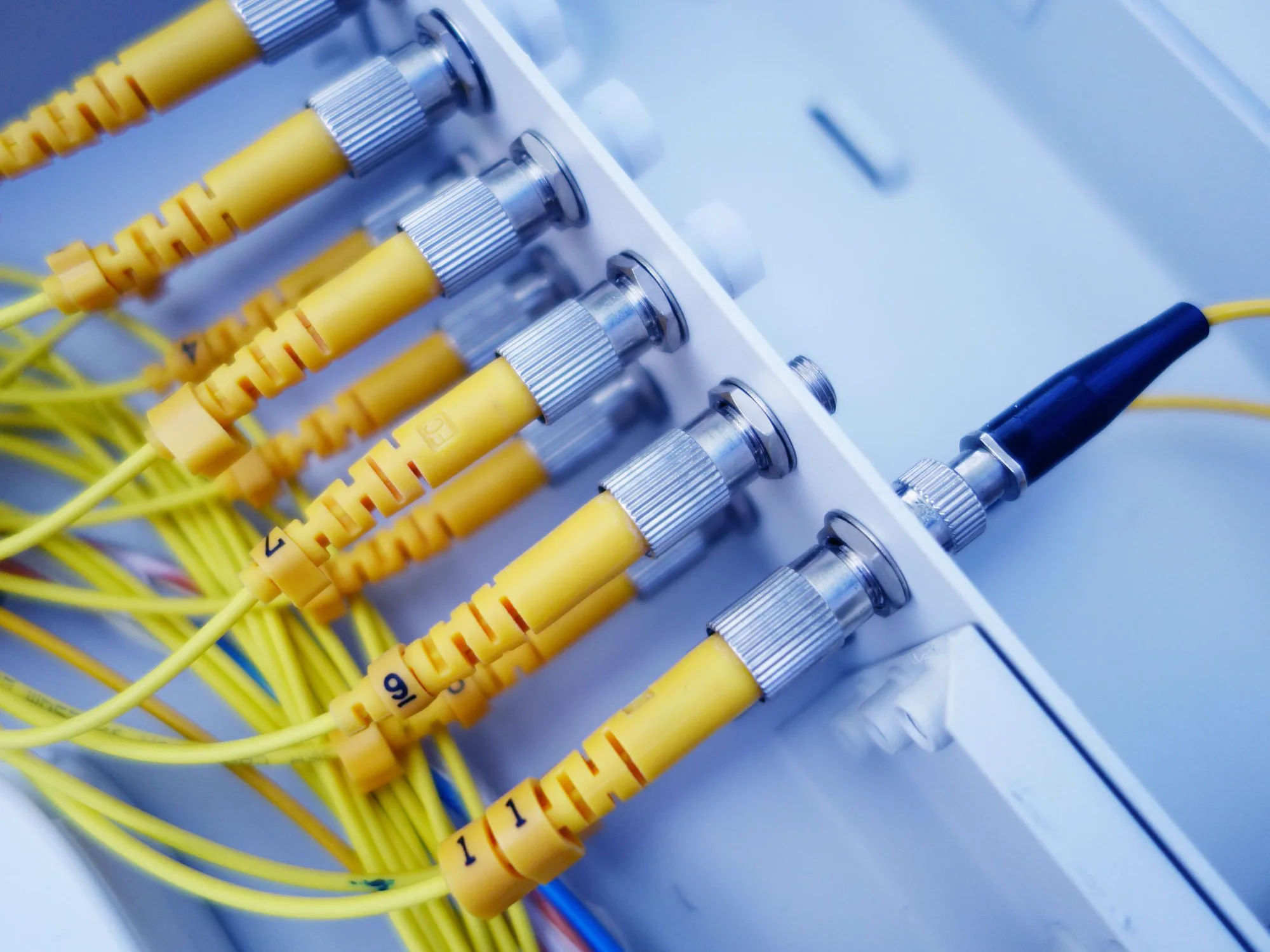 Fiber optic connections supporting secure high-speed network infrastructure