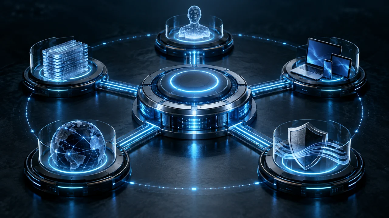 Multiple managed security controls coordinated through one operations core