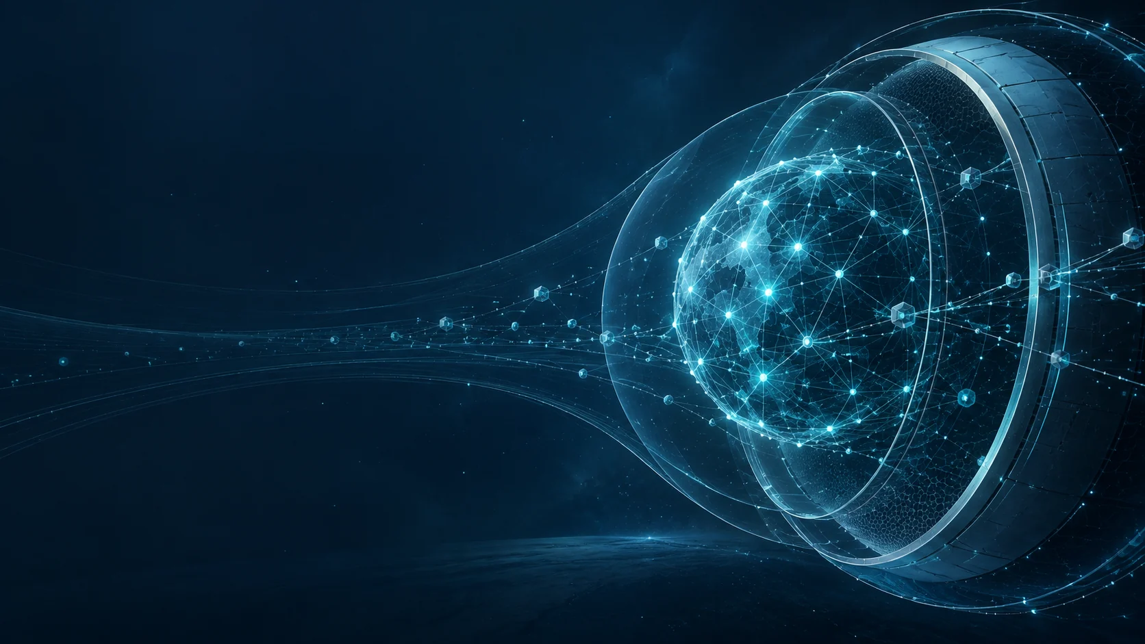 Abstract neural network protected by layered digital security architecture