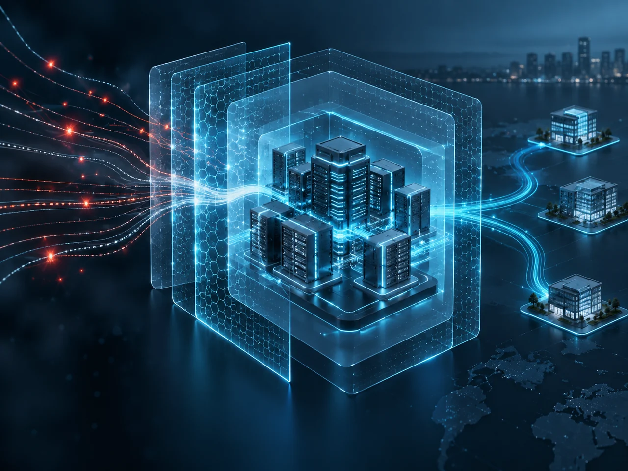 Layered cyber defenses protecting connected enterprise systems