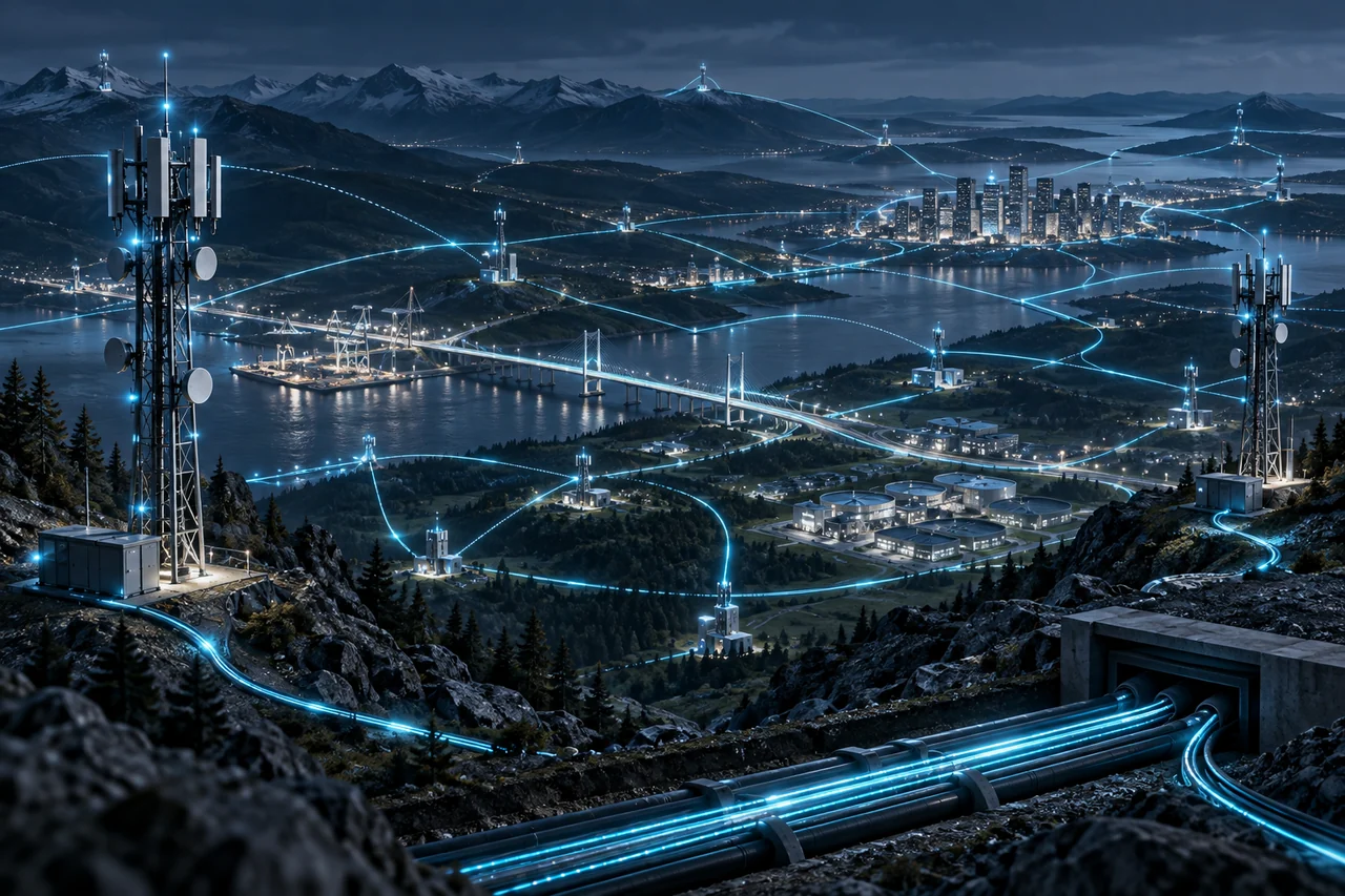Resilient telecommunications backbone with redundant connected infrastructure